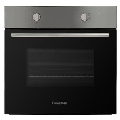 Russell Hobbs 70L, 60cm Wide, Single Electric Built-in Fan Oven and Grill in Stainless Steel, 5 Oven Functions, RHFEO7004SS