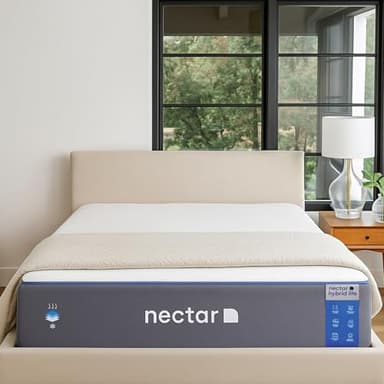 Nectar Hybrid Lite 20cm Mattress - Memory Foam - Double Size Mattress - 5 Layer - 365 Night Trial - Forever Warranty