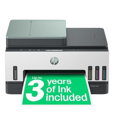 HP Smart Tank 7307 All in One Printer | Perfect for Home | Colour | Wireless | Print, Scan, Copy | Includes up to 3 Years of Ink | Refillable | Document Feeder | 2-Sided Printing | Easy Setup