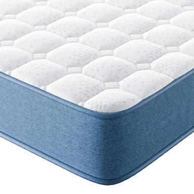 wowttrelax Double Mattress, 8 Inch Gel Memory Foam Hybrid Mattress with 7-Zone Orthopaedic Pocket Sprung, Hypoallergenic OEKO-TEX Certified, Medium Firm, 100-Night Trial (135x190x20cm)