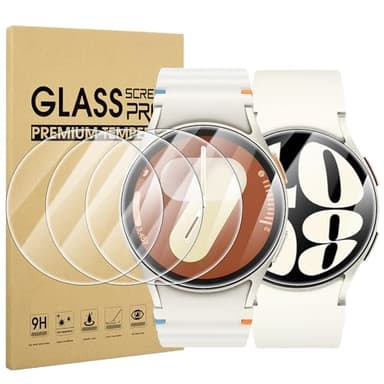 Diruite 4-Pack Screen Protector for Samsung Galaxy Watch 7/6/5/4/FE 40mm Tempered Glass Screen Cover[Diameter Size 37mm]