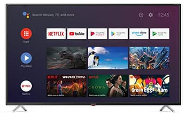 SHARP 4T C50BL3KF2AB 50 Inch 4K Smart TV, UHD HDR Android TV with Chromecast Built-in, Harman/Kardon Speakers, 4 x HDMI, 2 x USB, Freeview Play and Wireless Bluetooth Streaming - Black
