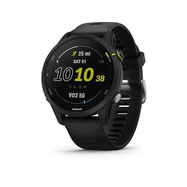 Garmin [Renewed Forerunner 255 Music GPS 46mm Running Smartwatch, Lightweight, Music Storage, Advanced Training & Insights, Safety & Tracking Features, up to 14 days Battery Life, Black (Renewed)