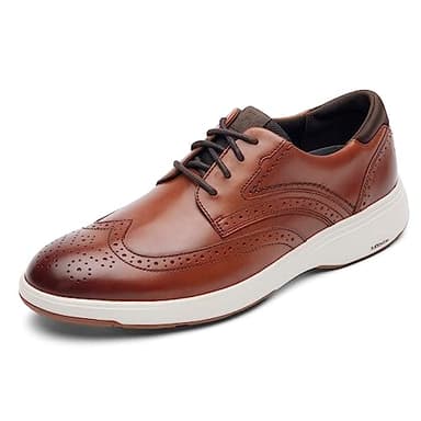 Rockport Men's Noah Wingtip Oxford, New Brown, 10.5