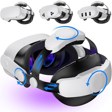 Lightweight Liftable Head Strap for Meta Quest 3/3S/Meta Quest 2,VR Headset Elite Strap Replacement for Oculus Quest 3/3S/2 Accessories,Pressure-Reduce Headstrap with All-Directional Adjust Wheel Knob