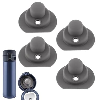 4pcs Upper Lid Cover Topper Gasket Replacement for Zojirushi Mug Cap Top 16oz 12oz, Silicone Lid Stopper Seal Ring Parts Accessories Compatible with SM-K Series Water Bottle, BPA Free