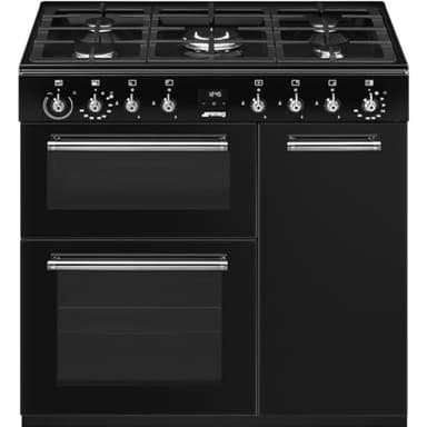Smeg CX93GMBL 90cm Concert Dual Fuel Range Cooker - Black