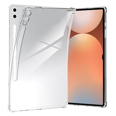 Anoowkoa TPU Case for Galaxy Tab S11 Ultra Tablet Case Clear with Built-in Camera Lens Protector Thin Transparent Protective Back Cover Soft Flexible Bumper Hybrid Silicone Case