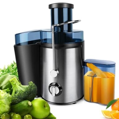 Centrifugal Juicer Machine, 400W Powerful Juicer Extractor for Whole Fruit and Vegetable, 2 Speed Settings, 65MM Large Feed Chute, Easy to Clean & BPA-Free