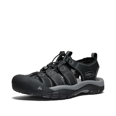 KEEN Men's Newport Sandal, Black/Steel Grey, 10.5 UK