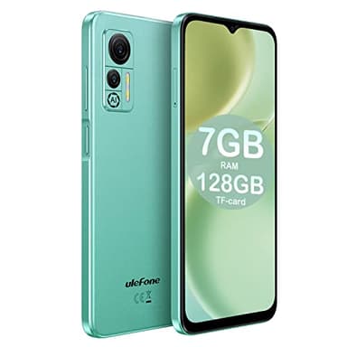 Ulefone Note 14 Mobile Phones, 4G Dual SIM Free Smartphone Unlocked, Three Card Slots, 6.52 inch, 4500mAh Battery, 7GB+16GB, 128GB Extension, Type C, Android 12 Phone, OTG, UK Version, Green