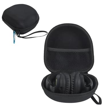 Hzycwgone Travel Case for Marshall Major V/Major IV/Major III/Major II,Portable Carrying Cover Storage Bag for Marshall Major 5/4/3/2 On-Ear Bluetooth Headphone & Cable w/Carabiner and Strap,Black