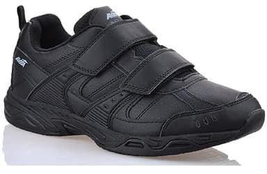 Mens Non Slip Memory Foam Wide FIT Walking Running Sports Strap Trainers Shoes Black