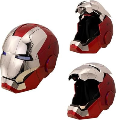 VIERNRG Iron-Man MK 5 Electronic Helmet: Voice & Remote Controlled Open/Close Toy, Perfect S𝐮perhe𝐫𝐨 Mask&Movie Prop for Kids and Adult - for Halloween&Birthdayand&Christmas