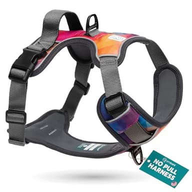 Embark Urban Dog Harness, No Pull Dog Harness with 2 Leash Clips, for Medium Dogs anti pull dog harness Front & Back with Control Handle, Adjustable, Soft & Padded