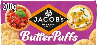 Jacob's Butter Puffs Crackers The Light & Flaky Biscuit 200g - 2 Pack