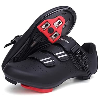 Cycling Shoes for Men Women Compatible with Peloton Bike Shimano SPD & Look ARC Delta for Indoor Spin Cycle Road Bike Shoes with Delta Cleats Pre-Installed, Black 10