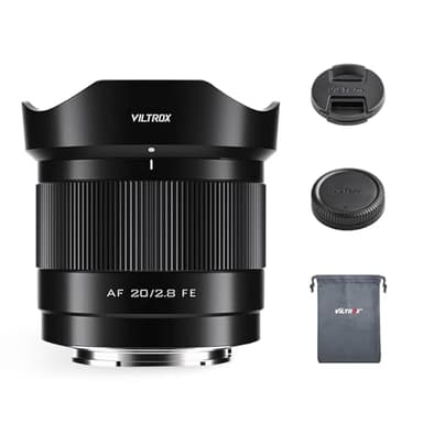 VILTROX 20mm F2.8 FE Full-Frame Wide Angle AutoFocus Lens Prime AF Compatible with Sony E-Mount Mirrorless Cameras Alpha a6400 a7II a7III a7R a7RII a7RIII a7RIV a7S a7SII a9 a7cr
