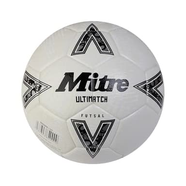 Mitre Ulti Futsal Football (3) (White/Black/Silver)
