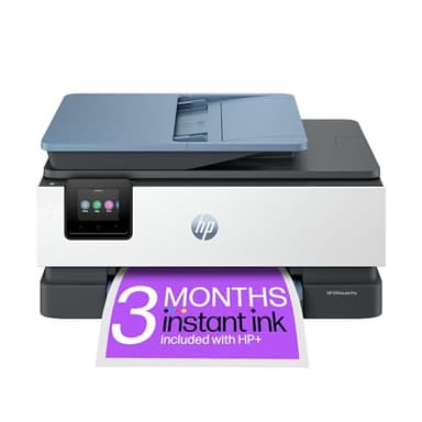 HP OfficeJet Pro 8135e All-in-One Printer | Colour | Printer for Home | Print, Scan, Copy, Fax Automatic document feeder| 3 months Instant Ink | Print over VPN with HP+ | Up to 3 year Warranty