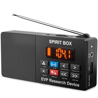 PARANORMIC Spirit Box Ghost Hunting Equipment — Handheld EVP Ghost Hunting Equipment Kit with 32 GB Micro SD & Integrated Flashlight — Paranormal Equipment Ghost Box for Scanning & Recording Spirits