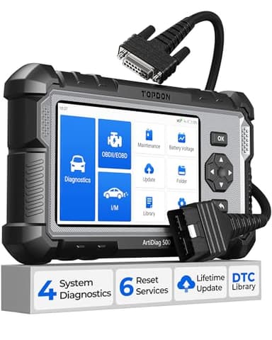 TOPDON OBD2 Code reader Scanner ArtiDiag500, Engine ABS SRS Transmission Car Diagnostic Tool for all cars, 3 Reset Services for Oil/SAS/Throttle Adaptation, Wi-Fi Free Update, 2 Years Warranty