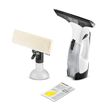 Kärcher Window Vac WV 5 Plus, Battery Running Time: 35 min, Removable Battery, LED Display for Battery Status, Suction Nozzle: 280 mm, Spray Bottle with Microfibre Cloth, Window Cleaner Concentrate