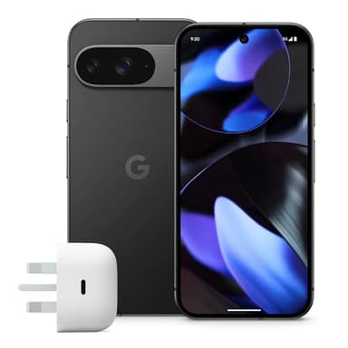 Google Pixel 9 with 45W Charger - Unlocked Android Smartphone with Gemini, Advanced Camera, 24-Hour Battery, and 6.3" Actua Display - Obsidian, 128GB