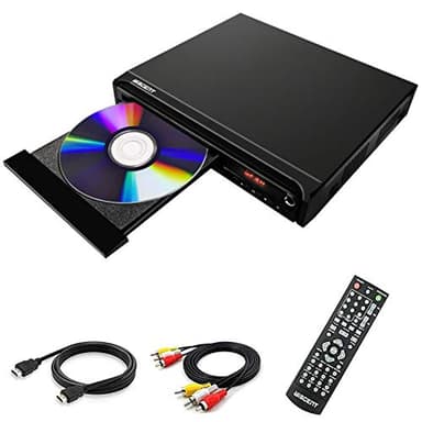 DVD Player for TV,All-Region Free,Mini Compact DVD CD MP3 Player,with HDMI Cable for TV,USB Port, 1080P HD Compact Player (non blueray)