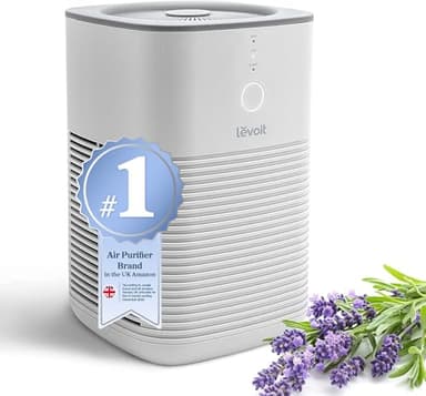 LEVOIT Air Purifier for Bedroom Home, Dual HEPA Filters with Aromatherapy Diffuser, Quiet Sleep Mode, Air Cleaner for Smoke, Allergies, Pet Dander, 100% Ozone Free, LV-H128, Gray