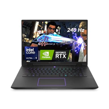 Alienware m16 R2 Gaming Laptop 16" QHD+ (2560 x 1600) 240Hz Display, Intel Core Ultra 9 Processor 185H, NVIDIA GeForce RTX 4070 Graphics, 32GB RAM, 1TB SSD, Windows 11 Home, English Backlit Keyboard
