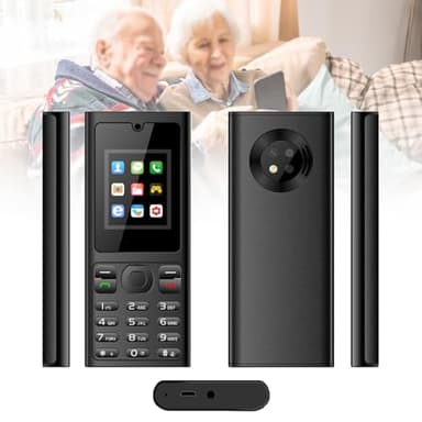 Basic Cell Phone for The Elderly, Unlocked 2G Mobile Phone with Big Buttons, Backup Dumb Phone with GSM Standard, Supports Dual SIM + SD Card,No Internet,Black