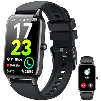 Smart Watch for Men Women, 2025 HD 1.57" Smartwatch Answer/Make Calls, Fitness Watch with Heart Rate Sleep Monitor, 110+ Sports Modes Step Counter, IP68 Waterproof Activity Trackers for Android iOS