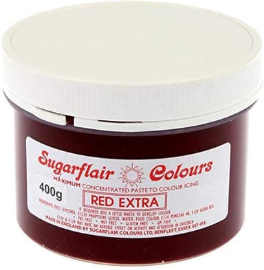 Sugarflair 3 X Red extra 400g pot Spectral Concentrated Paste Food Colouring Cakes & Cupcakes