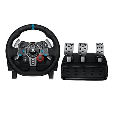 Logitech G G29 Driving Force Racing Wheel and Floor Pedals, Real Force Feedback, Stainless Steel Paddle Shifters, Steering Wheel Cover for PS5, PS4, PC, Mac - Black