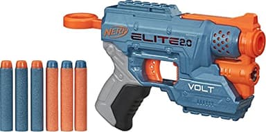 Nerf Elite 2.0 Volt SD-1 Blaster 6 Official Nerf Darts, Light Beam Targeting, 2-Dart Storage, 2 Tactical Rails to Customise for Battle, Multicolor, 5.71 x 26.67 x 20.32 cm
