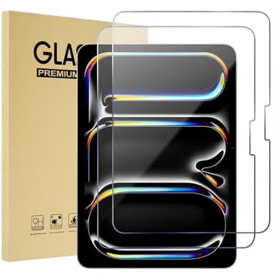 ProCase 2 Pack Screen Protector for iPad Pro 11 Inch M4 2024 A2836 A2837 A3006, Tempered Glass Film Guard for iPad Pro 11 -Clear