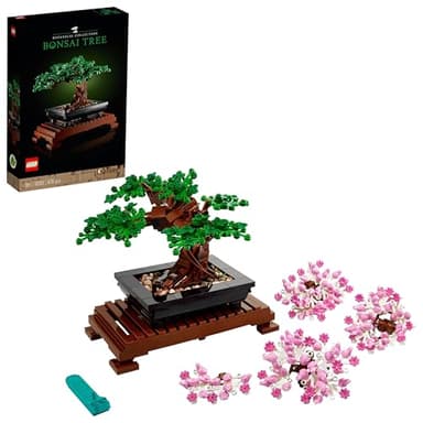 LEGO Botanicals Bonsai Tree - Faux Plant for Adults - Home Décor Set with Artificial Cherry Blossom Flowers - DIY Building Projects - Gift Idea for Women and Men - Botanical Collection - 10281