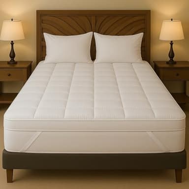 Cozy Bloom Luxury Small Double Mattress Topper – Soft Microfiber 4 Inch/10 cm Thick Mattress Topper – White (122cm x 190cm x 10cm)