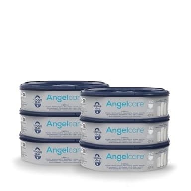Angelcare Octagonal Refill, 6 Pack, for Classic XL Nappy Bin