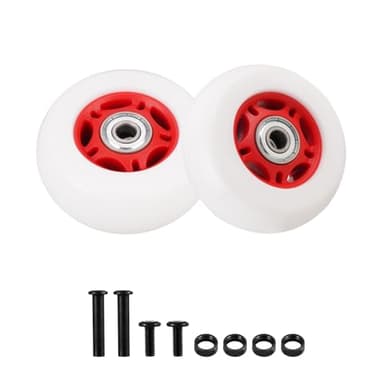 KAMIER Upgraded Crazy Cart Caster Wheels 76mm x 30mm Replacement for Kids Electric Razor Crazy Cart XL DLX Shift Rear Wheel Go Kart Drifting Krazy Cart Wheel 76mm x 30mm Parts Red (Set of 2)