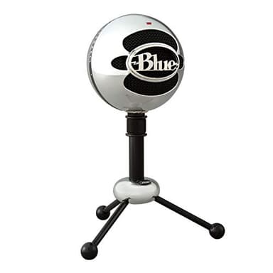 Logitech for Creators 988-000068 Blue Snowball USB Microphone for PC and Mac, Condenser Mic with Cardioid and Omnidirectional Pickup Patterns, and Stylish Retro Design - Silver