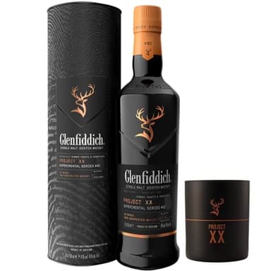 Glenfiddich XX Whisky With Glenfiddich Glass 70cl
