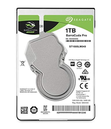 Seagate 1TB BarraCuda 2.5" Hard Drive ST1000LM049 (SATA 6Gb/s/128MB/7200 RPM)