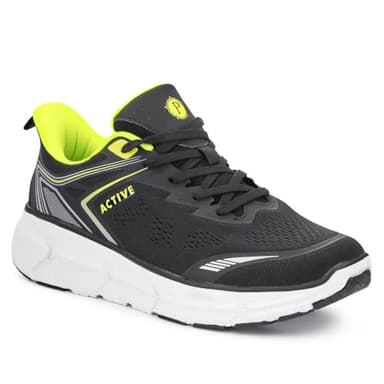 Just Step in Wide Fit Memory Foam Trainers - Black Size 12