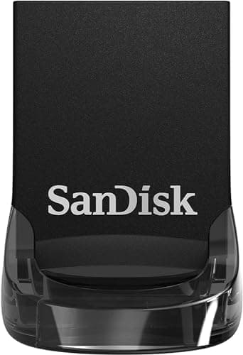 SanDisk 256GB Ultra Fit USB 3.2 Flash Drive, USB Stick, memory stick for laptops and gaming consoles, plug-and-stay, speeds up to 400 MB/s read, RescuePRO data recovery software, Black