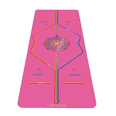 Liforme Printed Yoga Mat Collection – Free Yoga Bag, Patented Alignment System, Warrior-like Grip, Nonslip, Eco-friendly, Biodegradable, Sweat-resistant, Long, Wide and Thick for Comfort