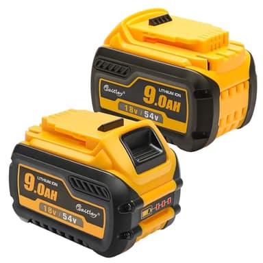 QUPERR 2PCS 18V/54V Replacement for Dewalt Battery Lithium-ion Large Capacity 9000mAh DCB609 DCB606 DCB547 DCB548– Compatible with Dewalt 18V 54V Power Tools