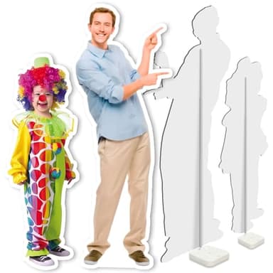 Custom Life Size Cardboard Cutout Personalized Lifesize Picture Cut Out Stand-Up Photo Props Customized for Wedding Graduation Birthday, 1-6 Ft