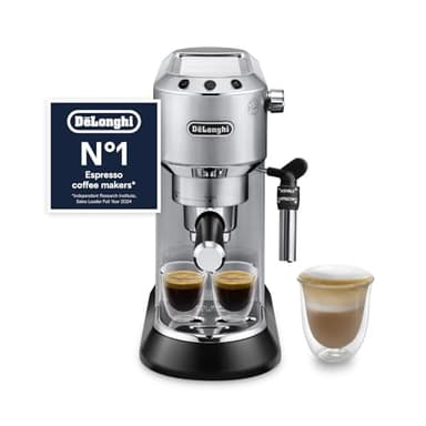 De'Longhi Dedica Style, Traditional Pump Espresso Machine, Coffee and Cappuccino Maker, EC685M, Silver